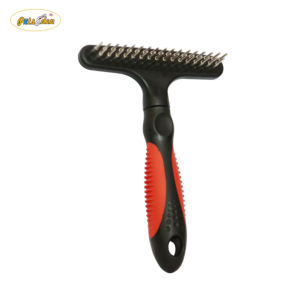 Alat Perawatan Hewan Peliharaan Penghilang Bulu Kucing Anjing Sisir Gigi Ganda Sikat Hewan Peliharaan untuk Mengurangi Kerontokan - Product Image 1