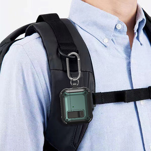 Armure robuste <span class=keywords><strong>de</strong></span> <span class=keywords><strong>protection</strong></span> durable à double couche conçue pour <span class=keywords><strong>Airpods</strong></span> <span class=keywords><strong>2</strong></span> 3 4ème génération étui <span class=keywords><strong>de</strong></span> <span class=keywords><strong>protection</strong></span> porte-clés en matériau TPU - Product Image 3