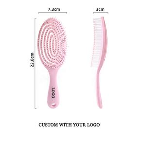 <span class=keywords><strong>Brosse</strong></span> à cheveux avec logo personnalisé pour les soins capillaires, vente en gros de brosses à cheveux, outils de beauté de salon, peigne rond démêlant, peignes à ventilation, humides et secs - Product Image 5