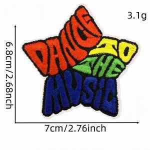 Parches Bordados Termoadhesivos de Bailarina con Eslogan de Danza - Product Image 4