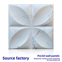 Panneau mural 3D en PVC de style européen pour le commerce extérieur, imperméable, résistant à l'humidité, facile à installer, autocollants muraux à motif marbre