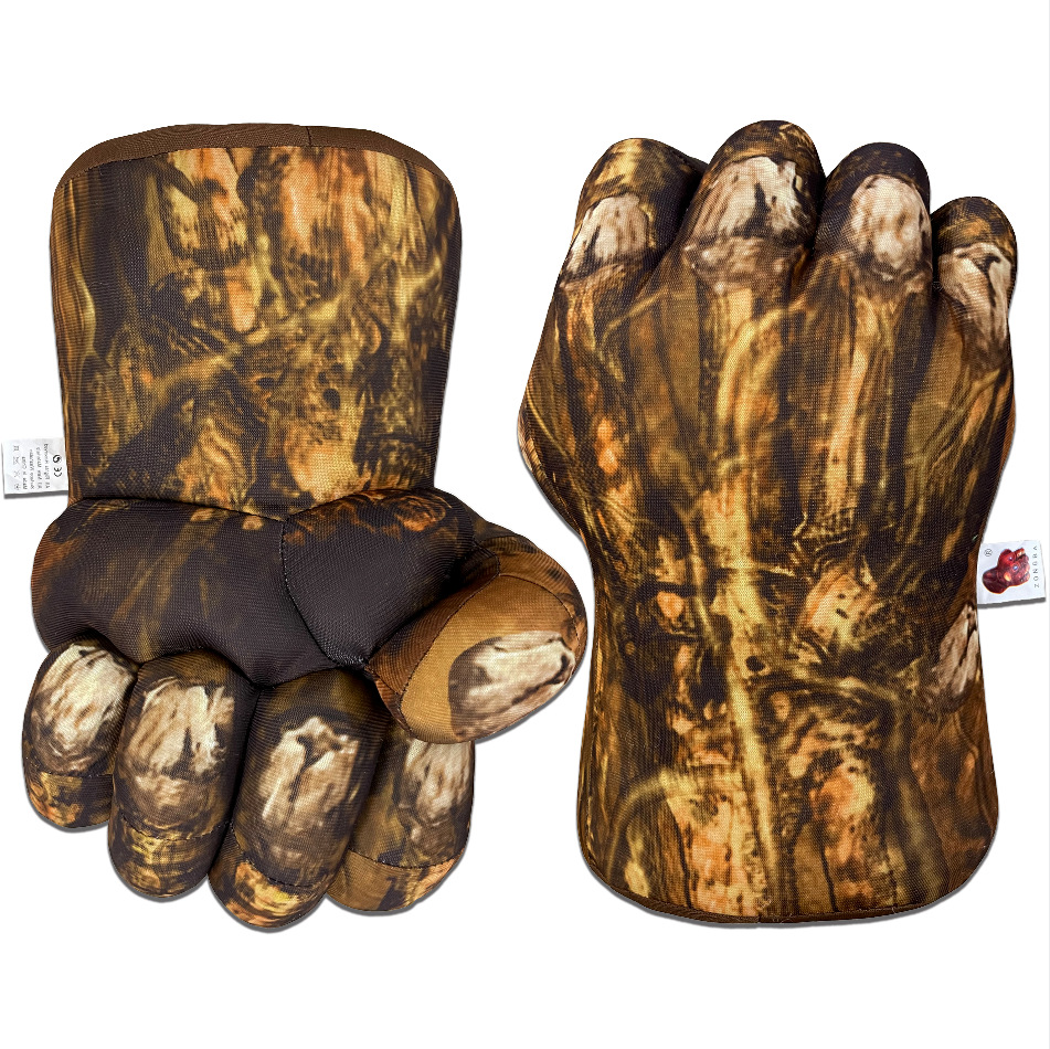 Guantes De Peluche De Puño Verde – Disfraz De Juego De Rol Con Asas Interiores, Ideal Para Halloween Y Fiestas Temáticas