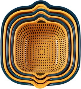 Wholesale Household Double-layer Thick Drain Basket Multifunctional Vegetable Fruit Washing and 8-piece Set - Product Image 1