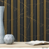 Papel Tapiz Moderno Minimalista con Rayas 3D Brillantes, Simulación de Mármol, Papel Tapiz de Vinilo de PVC con Rayas Geométricas