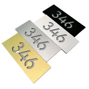 Plaque de porte en panneau composite d'aluminium 3D ajouré personnalisée avec impression UV pour usage domestique et hôtelier - Product Image 5