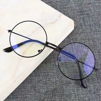 Lunettes anti-lumière bleue 2023, lunettes optiques rétro en métal, lunettes rondes plates