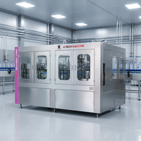 Ligne de production de machines de remplissage et d'embouteillage d'eau minérale pure en plastique entièrement automatiques 12000BPH 15000BPH 18000BPH 20000BPH