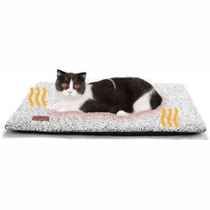 Cubierta extraíble, parte inferior antideslizante, lavable, cálida, térmica, autocalentable, cama para gatos, autocalentamiento, alfombrilla para perros y gatos - Product Image 1