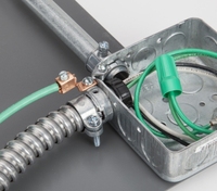 EMT 1/2 "Zinc Die Cast BX-Flex Squeeze Tipo Conector recto Acoplamiento de conector de conducto de metal flexible eléctrico