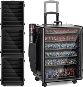 Valise de transport empilable <span class=keywords><strong>pour</strong></span> miniatures avec chariot et roulettes 360° °   6 plateaux sur roulettes <span class=keywords><strong>pour</strong></span> Warhammer 40K - Product Image 1