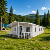 Maison conteneur moderne extensible et respirante, préfabriquée et modulaire, avec cuisine, chambre et salle de bain pour la vie en famille