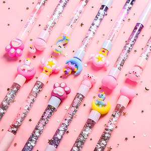 Kawaii Floating Glitter Quicksand Gel <b>Pen</b> With 3D Unicorn <b>Magic</b> Star Topper, Cute Cartoon Retractable Signature <b>Pen</b> - Product Image 6