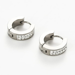 1Pair Stainless Steel Crystal Zircon Small Circle Round Hoop <b>Earrings</b> For Women <b>Men</b> Shiny Brincos <b>Huggie</b> Ear Cuff Party Jewelry - Product Image 4