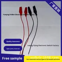 Câble d'alimentation de batterie avec bornes à clips alligator rouge et noir, sans isolation, pour machine à souder, CN