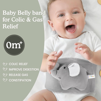 Ceinture chauffante apaisante pour bébés : Soulagement des coliques et des gaz, enveloppement chauffant pour le ventre des nouveau-nés