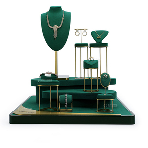 Soporte de exhibición de joyería de Metal de gama alta Bandejas elegantes para anillo Pendiente Colgante Pulsera Reloj Pantalla Cajas de joyería Premium - Product Image 4