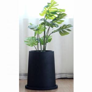 Pot de plantes d'intérieur personnalisé de 23 pouces de haut, grand et bon marché, grands pots de plantes d'extérieur à vendre, jardinières avec soucoupe - Product Image 1