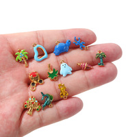 Rêve d'été fantaisiste |   Charme délicat en acier inoxydable plaqué or 18 carats PVD pour la fabrication de bijoux DIY |   Pendentif tropical océanique