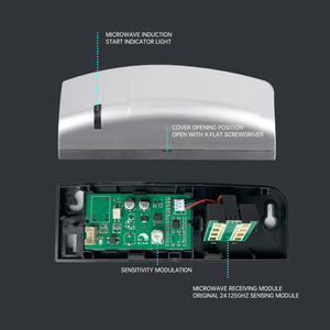 50 60Hz 24 gam cửa tự động cảm biến thăm dò Chất lượng cao 12V 24V Swing cửa trượt chuyển động hồng ngoại lò vi sóng cảm biến - Product Image 2