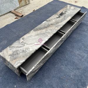 خزانة تلفاز رخامية إيطالية من فينيسيا بنية اللون للمنازل الفاخرة وغرف المعيشة الكبيرة - Product Image 4