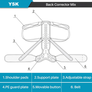 Corrector de Postura Ajustable para Espalda Completa, Soporte para Escoliosis/Cifosis/<span class=keywords><strong>Fractura</strong></span> por Compresión <span class=keywords><strong>Vertebral</strong></span> - Product Image 3