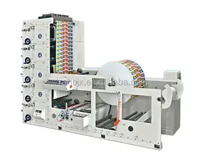 BY-320 5 colors plastic adhesive label and paper label flexo print machine