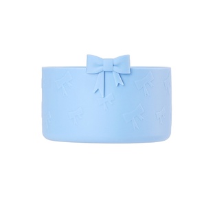 Bow <b>Silicone</b> Boot Protective Cover 7.5cm <b>Silicone</b> Water Bottle Bow Sleeve Protective Tumbler Bottom Cover Bowknot Boot Cup - Product Image 5