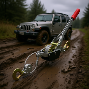 Cabrestante de Servicio Pesado de 2 Toneladas con Cable de Acero de 12 Pies y Doble Engranaje para Rescate de Vehículos y Elevación Automotriz - Product Image 2