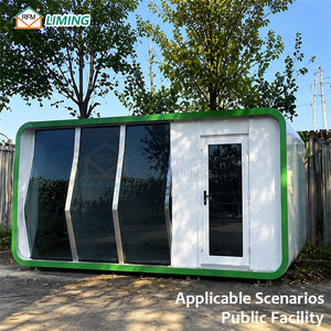 Cabaña <span class=keywords><strong>Apple</strong></span> Preensamblada, Casa Modular Resistente a la Intemperie para Glamping con Ventanas de Vidrio de Gran Vista Personalizadas para Estancias Vacacionales - Product Image 4