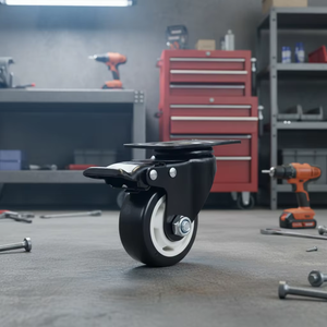 Modernes Design 3 Zoll PVC-Lenkrollen Schwenkbar Fest Starr Möbelrad Mittelschwerlast mit Bremse für Industrielle Anwendungen - Product Image 2