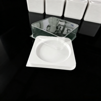 Boîte blister carrée transparente jetable en PET/PVC de qualité alimentaire avec logo personnalisé pour pain, mousse, crème, gâteau (partie supérieure/inférieure)