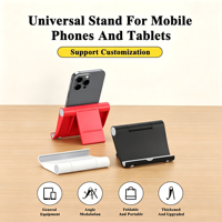 Support de bureau flexible pour téléphone et tablette avec logo personnalisé, réglable en hauteur et multi-angles, bras articulé, tapis antidérapant en plastique pour utilisation au lit