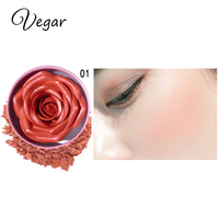 Fard à joues 3D Rose Blush Shimmer, marque privée, 3 couleurs, fard à joues 3D Rose Blush, maquillage en gros, cosmétiques, fard à joues avec MOQ faible