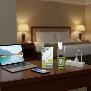 Chargeur de voyage V8 10W 2.1A, adaptateur mural USB double port avec protection contre la surcharge pour téléphone portable - Product Image 3