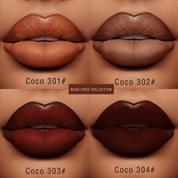 Rouge à lèvres semi-mat velours Beckisue Coffee Nude, longue tenue, waterproof, facile à appliquer, convient à toutes les carnations, vente en gros, OEM, marque privée