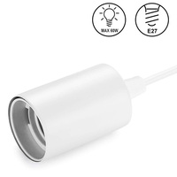 Kit d'éclairage rétro bricolage avec support de lampe suspendue en aluminium E27, ligne de douille à vis et accessoires de ligne de lustre