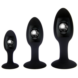 Hot anale Plug Butt Expander Sex Toys per coppie Gay allenamento anale con massaggio prostatico in Silicone e metallo prodotti sessuali - Product Image 3