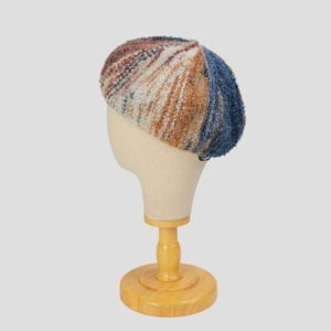 Nouvelle Arrivée - Béret en Mohair Tricoté Chaud d'Hiver, Tendance Mode, pour Voyage en Extérieur, Décontracté, Style Peintre Dégradé pour Fille - Product Image 3