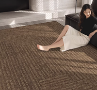 Tapis de salon en peluche de style médiéval, lavable, adapté aux animaux domestiques, antidérapant, marron, pour canapé et table basse, imperméable et résistant aux taches