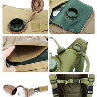 Sac à dos d'hydratation tactique 20-36L imperméable camouflage avec système Molle, fermeture éclair, sac à eau en nylon pour randonnée en extérieur