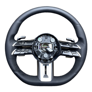 Volant en cuir personnalisé pour Mercedes AMG W223 W213 206 W222 GLC X253 C253 <span class=keywords><strong>CLA</strong></span> W117 Volant en cuir perforé - Product Image 1