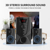 Sistema de Altavoces Multimedia para Cine en Casa con Subwoofer de 2.1 Canales y Sonido Envolvente, Altavoz de 5.25 Pulgadas, con Control Remoto