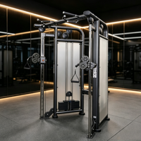 Appareil d'entraînement fonctionnel avec barre de traction, poulies réglables, pile de poids, équipement de musculation tout-en-un pour salle de sport commerciale