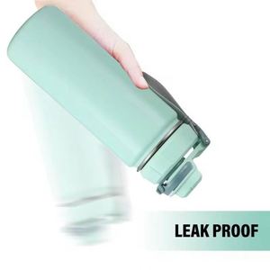 32oz 40oz BPA FREE 3Lids Double Wall Vacuum Flask Insulated Stainless Steel Bottle with Dust Proof Straw Handle Lid - Product Image 3