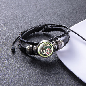 <span class=keywords><strong>Pulsera</strong></span> de Anime Twilight Yor Anya SPY FAMILY, <span class=keywords><strong>Pulsera</strong></span> de Cuero Trenzado con Piedra del Tiempo - Product Image 2