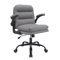 Chaise de bureau ergonomique moderne et économique avec accoudoirs rembourrés et relevables, idéale pour la maison et l'entreprise