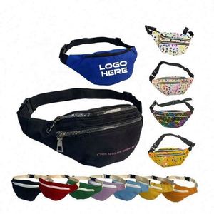 Customizable Polyester Sports <b>Mini</b> Bumbag Support for Running Adjustable Belt with Zipper Closure and Embroidered Pattern - Product Image 1
