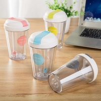 Mug isotherme réutilisable à double paroi 320ml/420ml pour thé aux perles et café, écologique, isolation chaud/froid, portable, en plastique, design contemporain