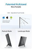Arzopa A1S Gris spatial 14 pouces 1080P Ordinateur portable Deuxième écran externe USB C Moniteur portable de jeu Ordinateur