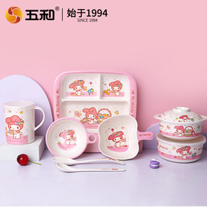 Gowa My Melody Kids Tableware Set Star Shape Bpa Free Food Grade Bowl Plate Cup For Children 24 Months Plus - Product Image 4